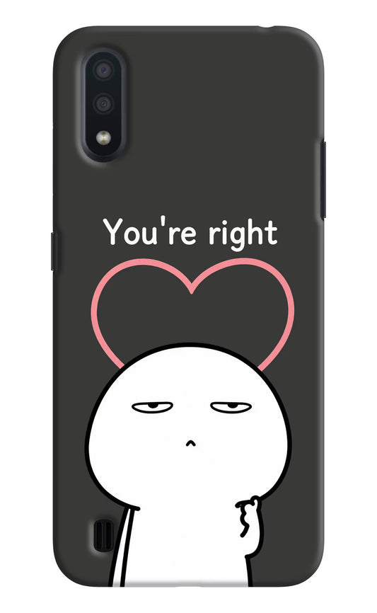 You're Right Samsung M01 Hard Case Back Cover by Casekaro
