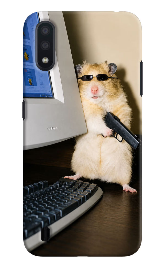 Hacker Hamster Samsung M01 Hard Case Back Cover by Casekaro