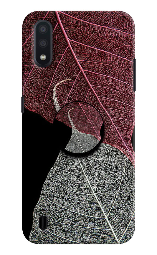 Leaf Pattern Samsung M01 Pop Case by Casekaro