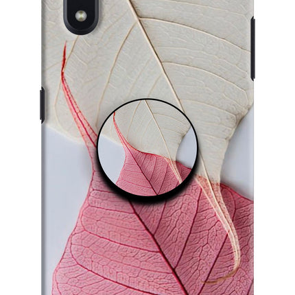 White Pink Leaf Samsung M01 Pop Case by Casekaro