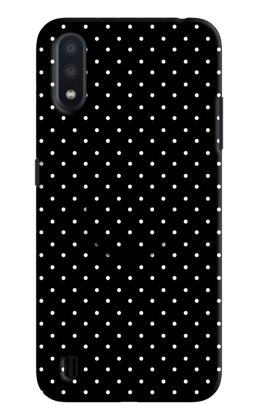 White Dots Samsung M01 Pop Case by Casekaro
