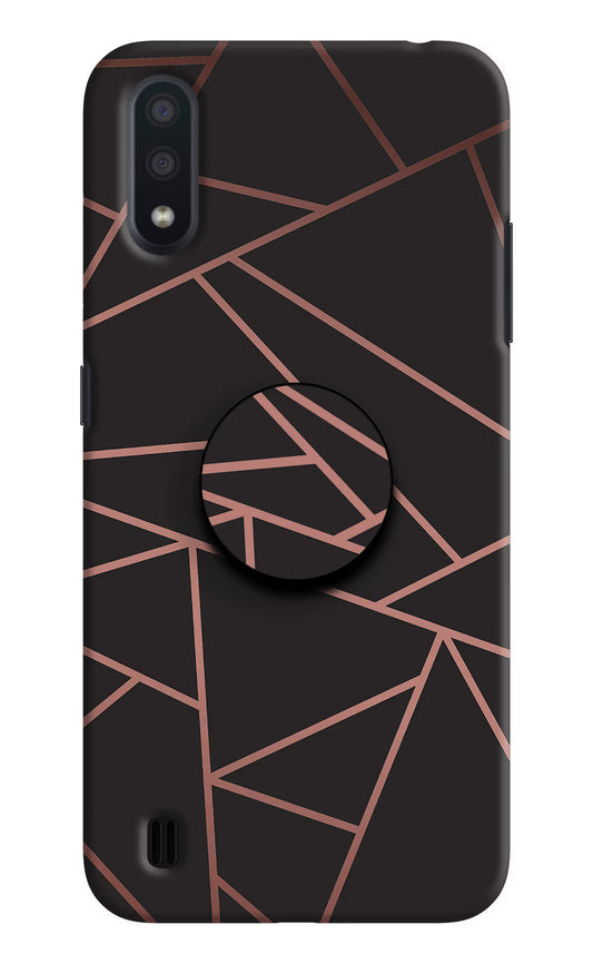 Geometric Pattern Samsung M01 Pop Case by Casekaro