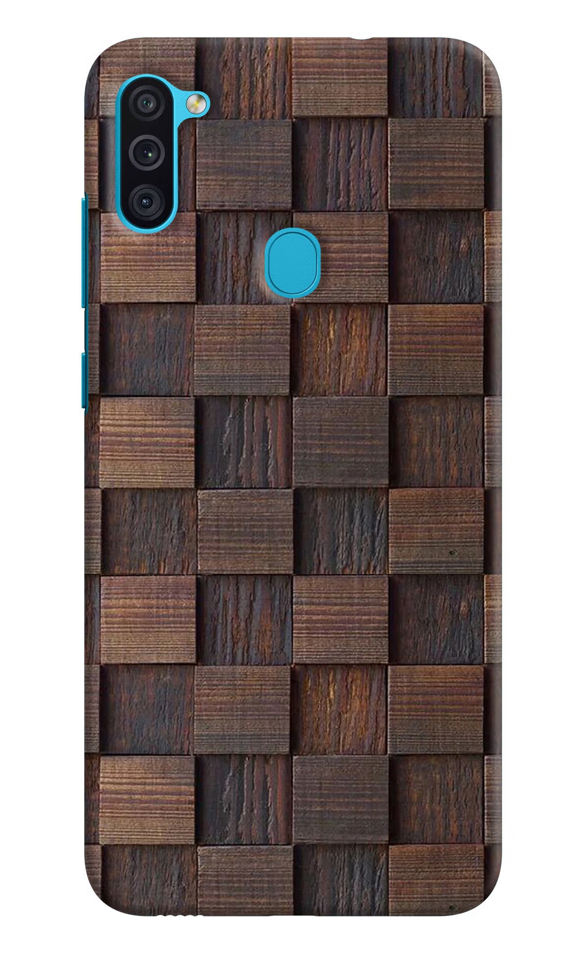 Wooden Cube Design Samsung M11 Hard Case Back Cover by Casekaro