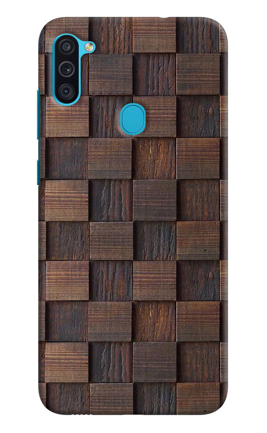 Wooden Cube Design Samsung M11 Hard Case Back Cover by Casekaro