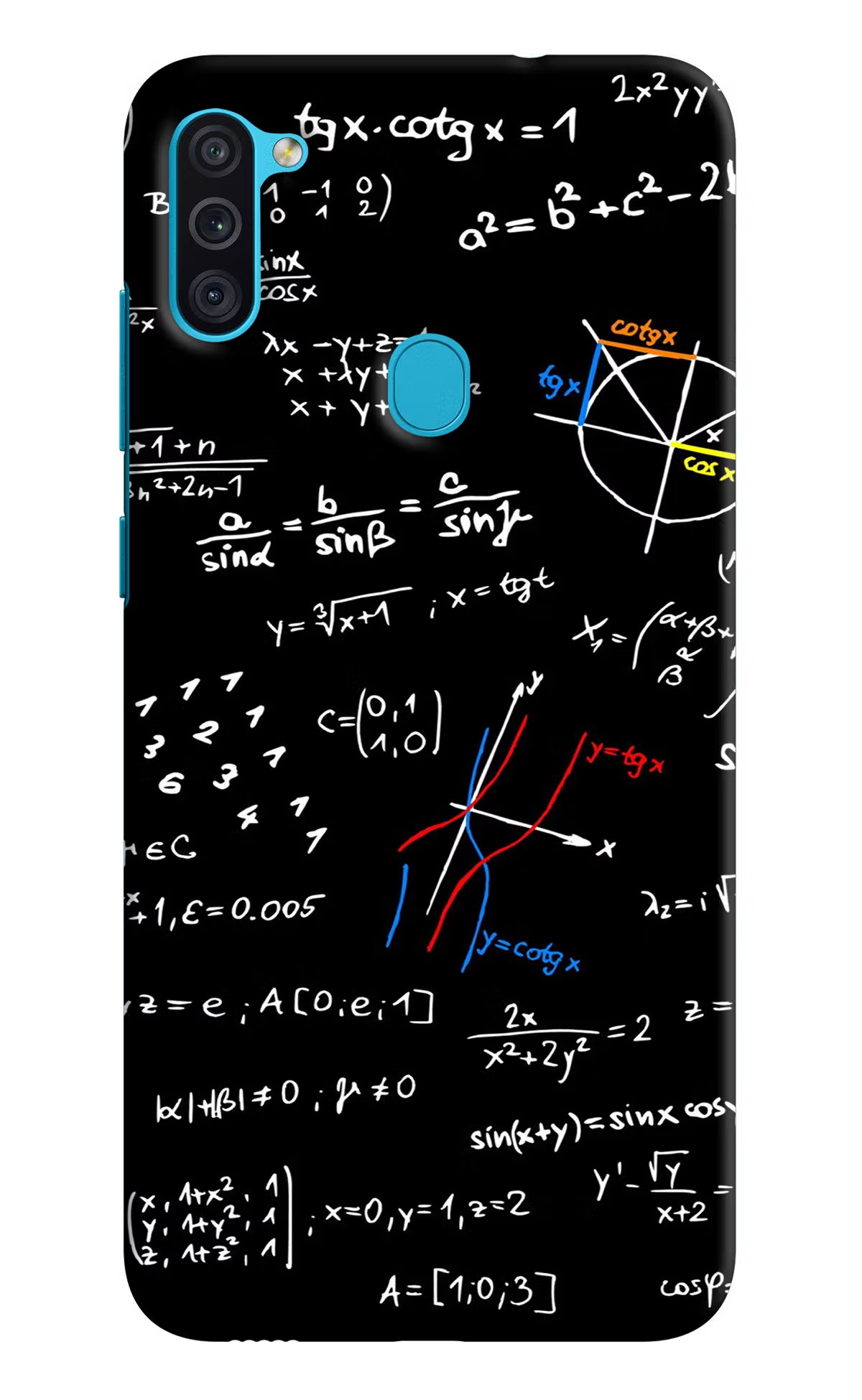 Mathematics Formula Samsung M11 Hard Case Back Cover by Casekaro