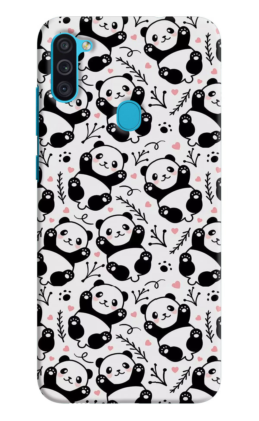 Cute Panda Samsung M11 Back Cover, Hard case