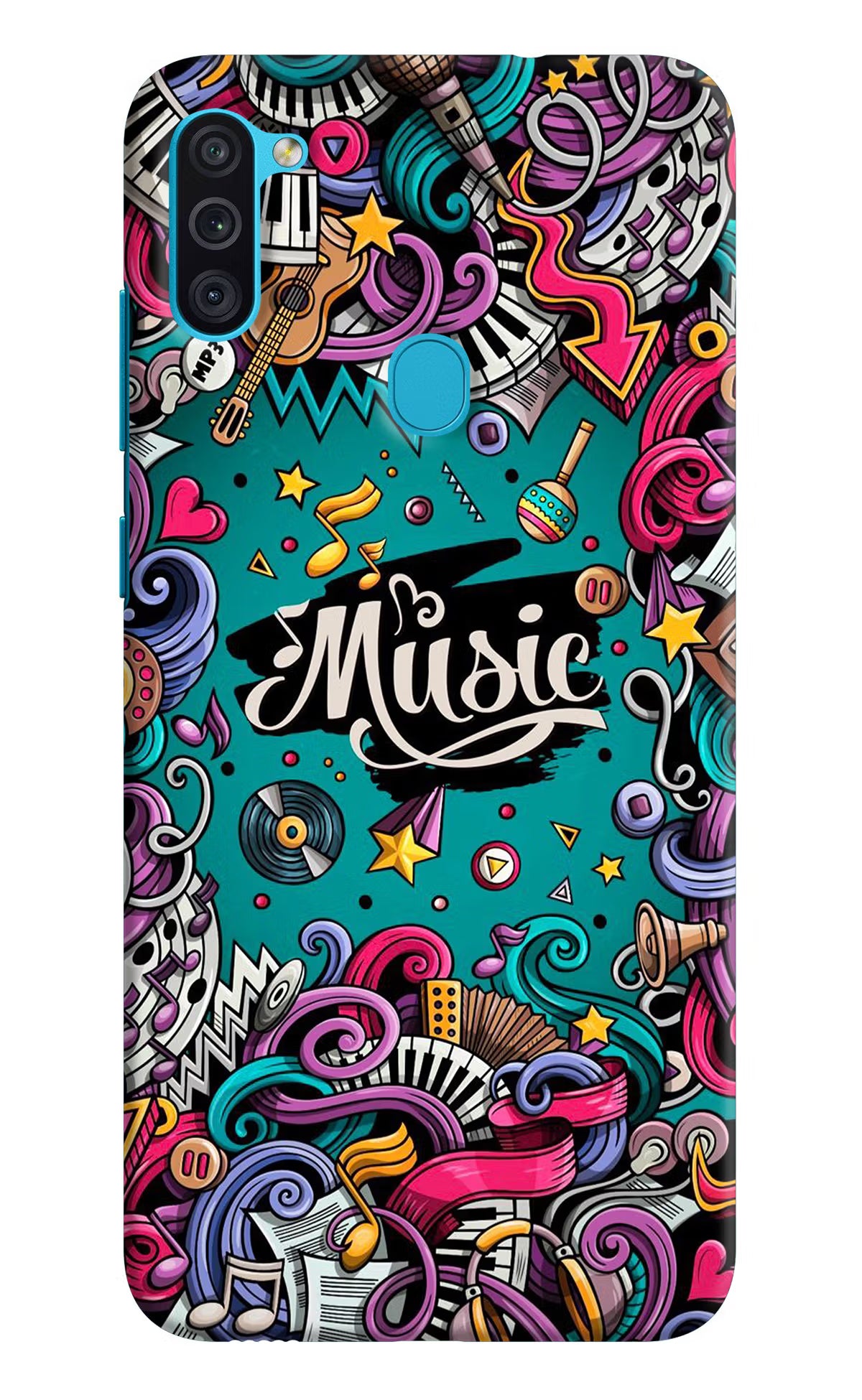 Music Graffiti Samsung M11 Hard Case Back Cover by Casekaro