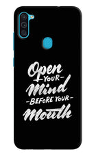 Open Your Mind Before Your Mouth Samsung M11 Hard Case Back Cover by Casekaro
