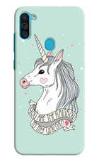 Unicorn Wallpaper Samsung M11 Hard Case Back Cover by Casekaro