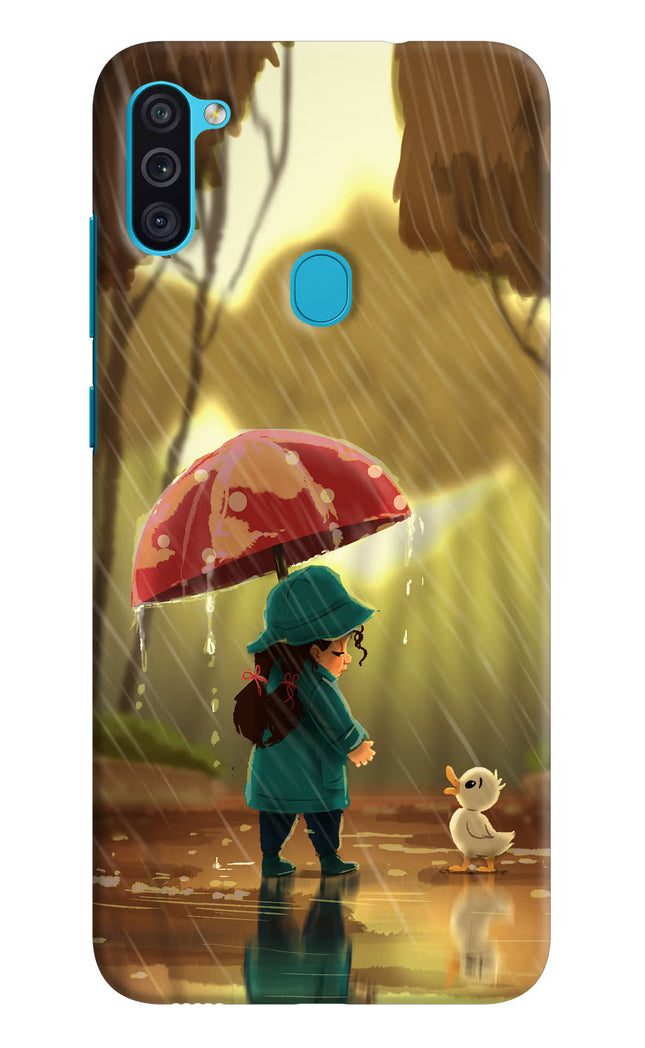 Rainy Day Samsung M11 Hard Case Back Cover by Casekaro