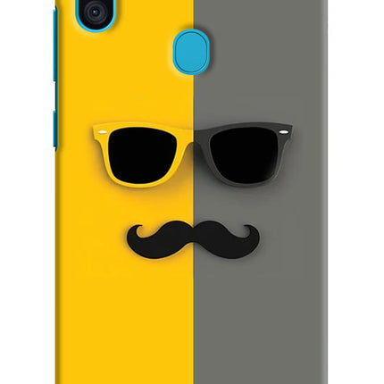 Sunglasses with Mustache Samsung M11 Hard Case Back Cover by Casekaro