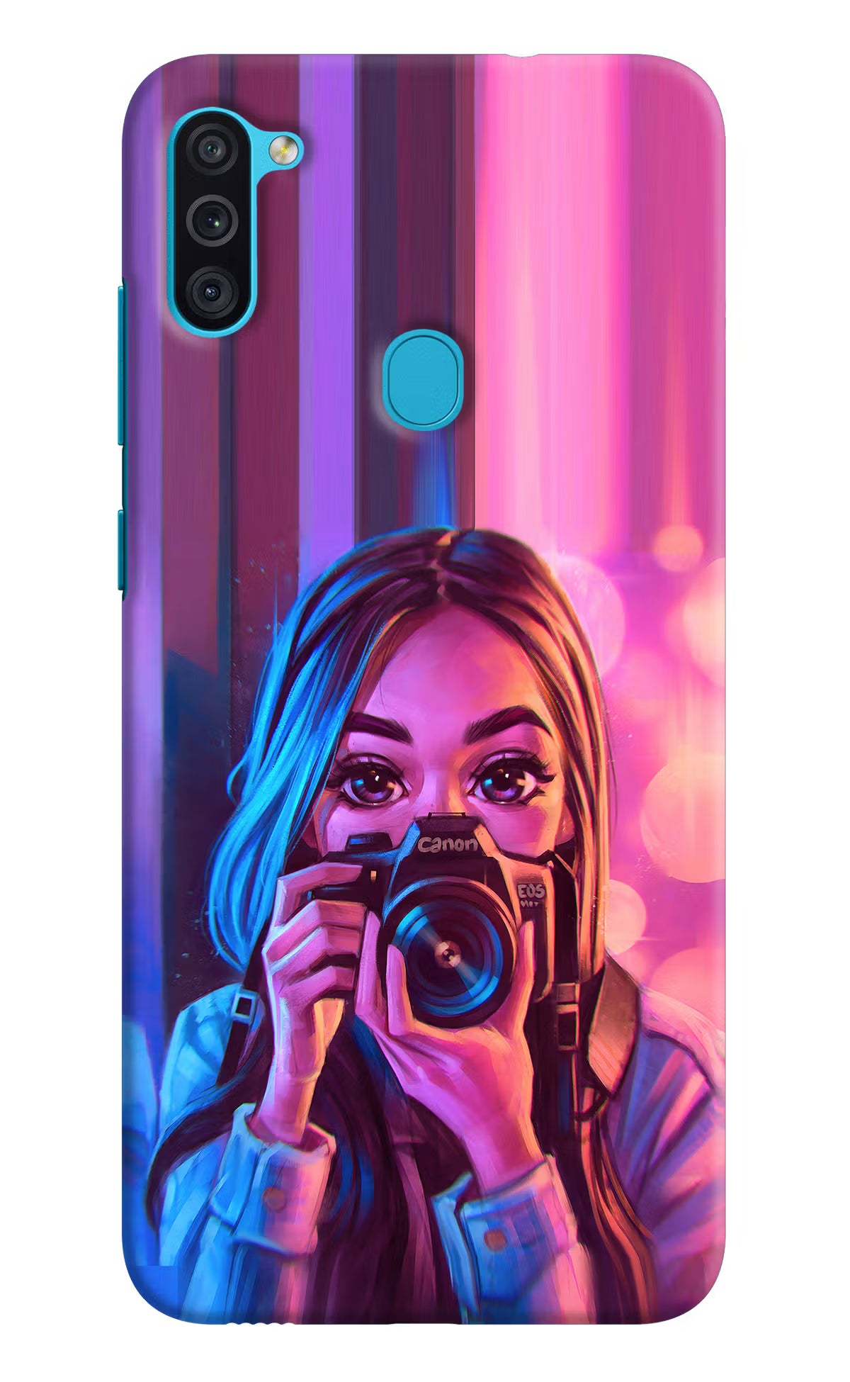 Girl Photographer Samsung M11 Hard Case Back Cover by Casekaro
