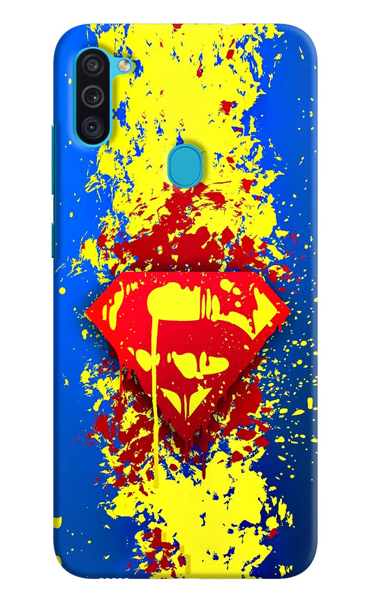 Superman logo Samsung M11 Hard Case Back Cover by Casekaro