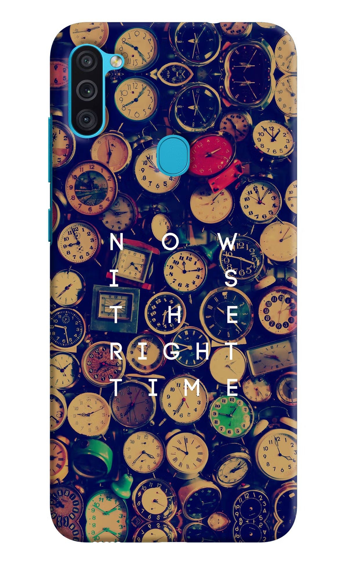 Now is the Right Time Quote Samsung M11 Hard Case Back Cover by Casekaro