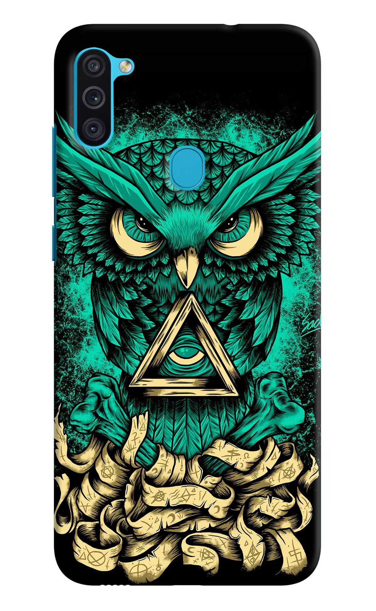 Green Owl Samsung M11 Hard Case Back Cover by Casekaro