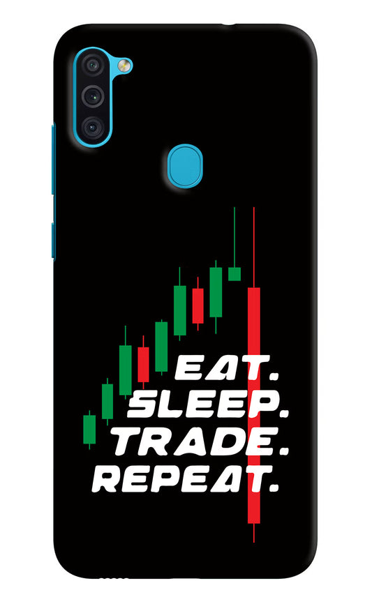 Eat Sleep Trade Repeat Samsung M11 Hard Case Back Cover by Casekaro