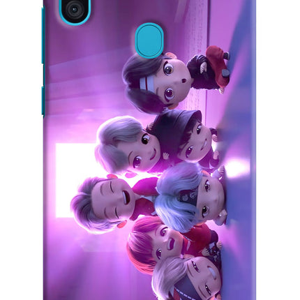 BTS Chibi Samsung M11 Hard Case Back Cover by Casekaro