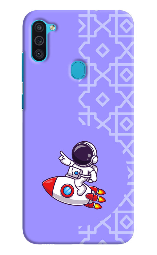 Cute Astronaut Samsung M11 Hard Case Back Cover by Casekaro