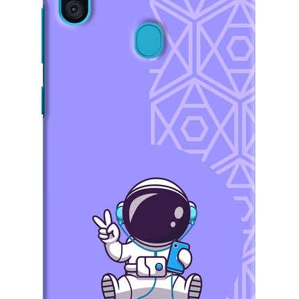Cute Astronaut Chilling Samsung M11 Hard Case Back Cover by Casekaro
