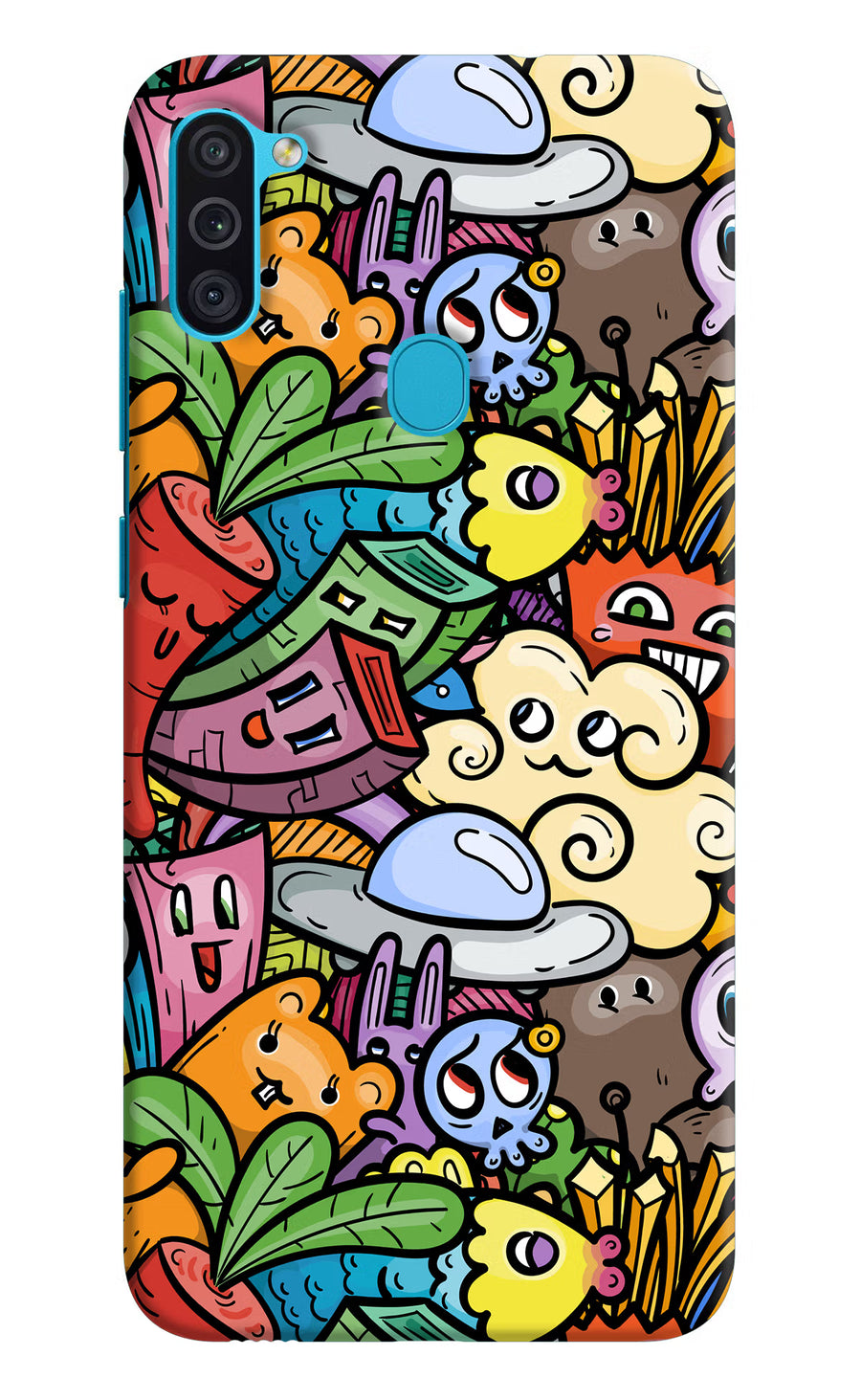 Veggie Doodle Samsung M11 Back Cover, Hard case