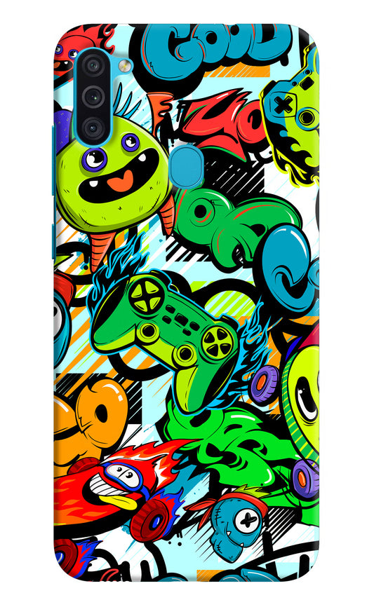 Game Doodle Samsung M11 Hard Case Back Cover by Casekaro