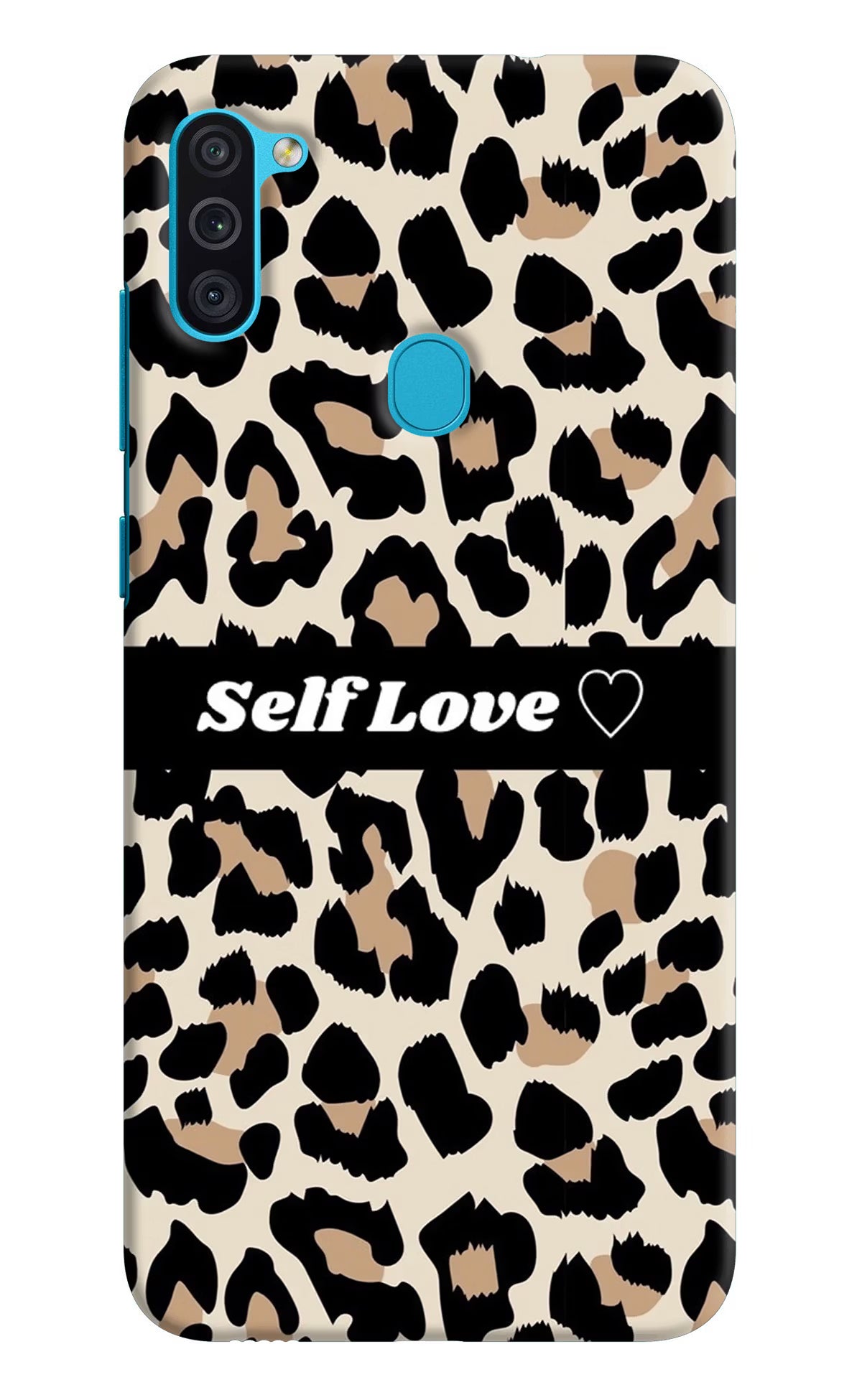 Leopard Print Self Love Samsung M11 Hard Case Back Cover by Casekaro