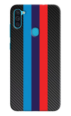 BMW Stripes Pattern Samsung M11 Hard Case Back Cover by Casekaro