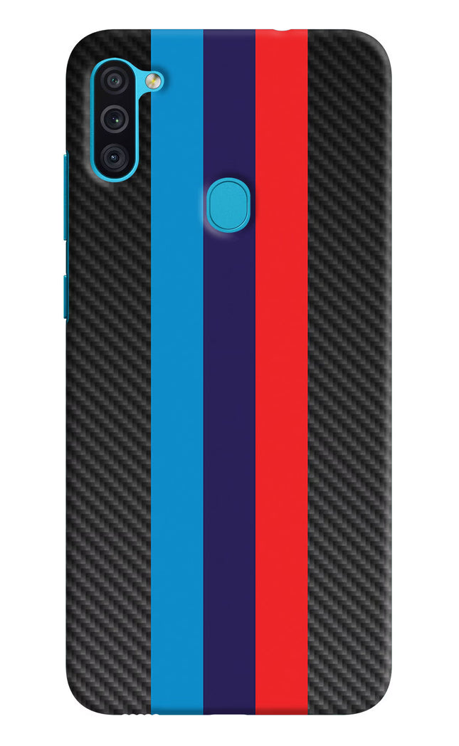 BMW Stripes Pattern Samsung M11 Hard Case Back Cover by Casekaro