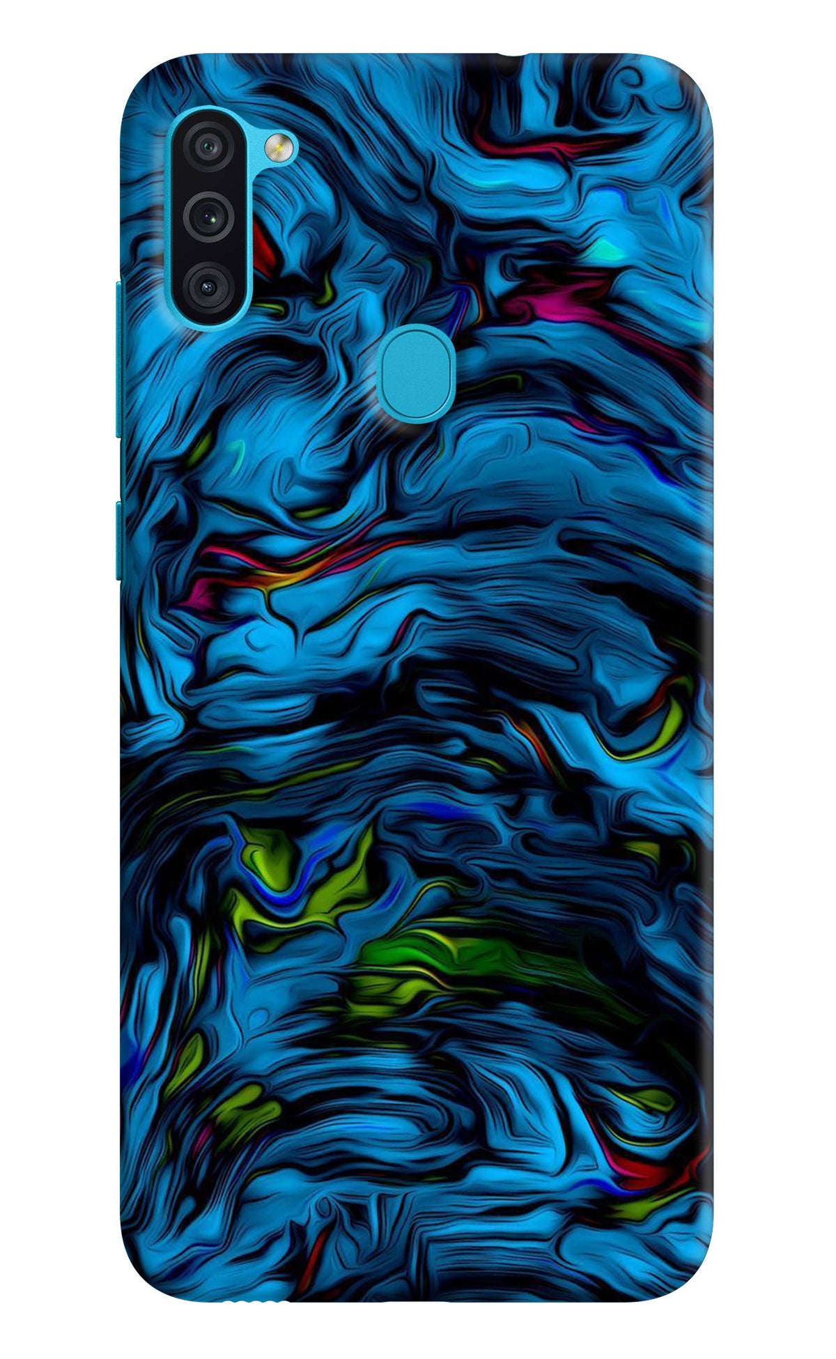 Dark Blue Abstract Samsung M11 Back Cover