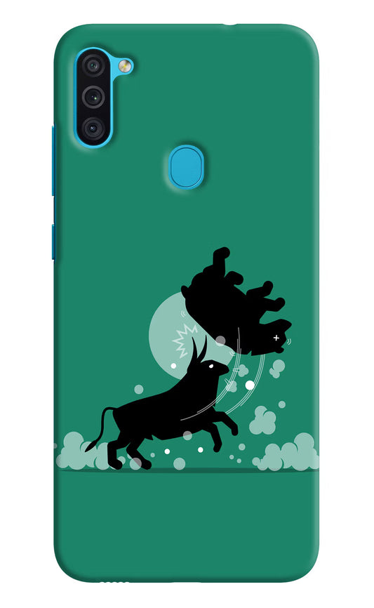 Bull Conqueror Samsung M11 Hard Case Back Cover by Casekaro