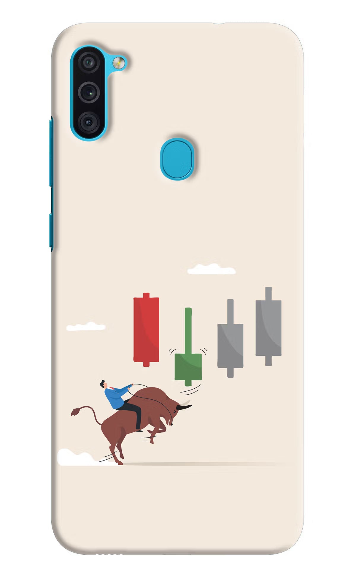 Bull Trading Momentum Samsung M11 Hard Case Back Cover by Casekaro