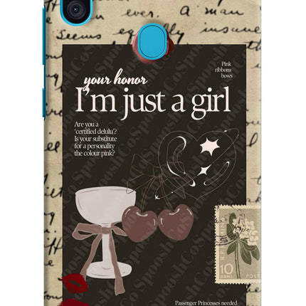 I am just a girl Samsung M11 Hard Case Back Cover by Casekaro