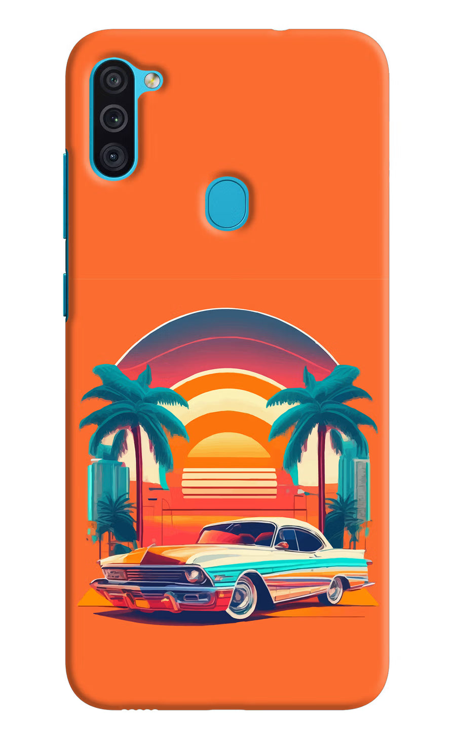Palm Drive 80s Samsung M11 Back Cover, Hard case