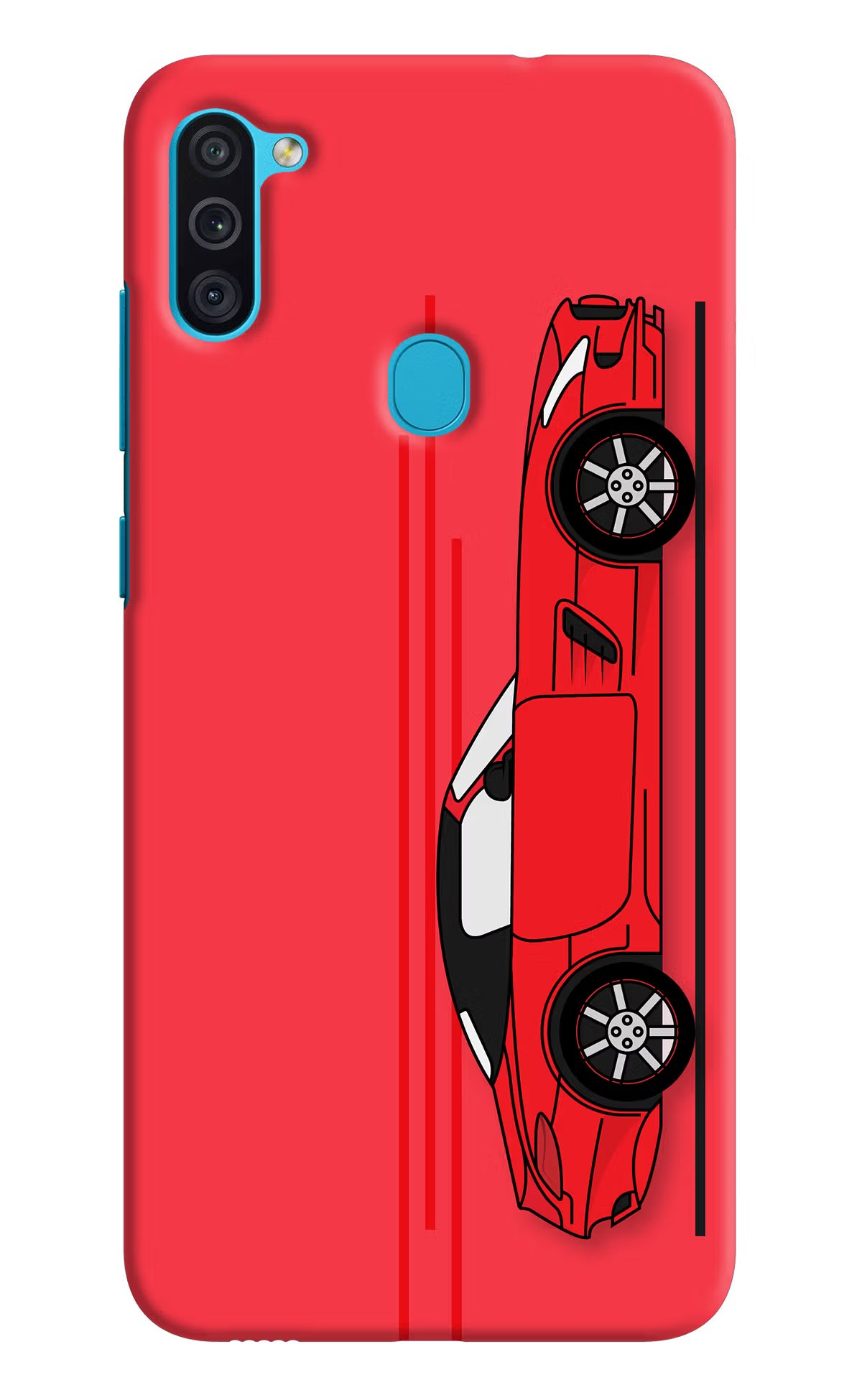 Red Velocity Samsung M11 Hard Case Back Cover by Casekaro