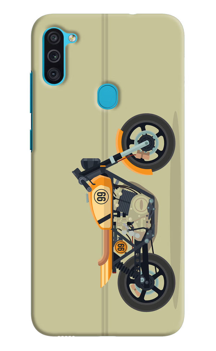 Vertical Speedster Samsung M11 Back Cover, Hard case