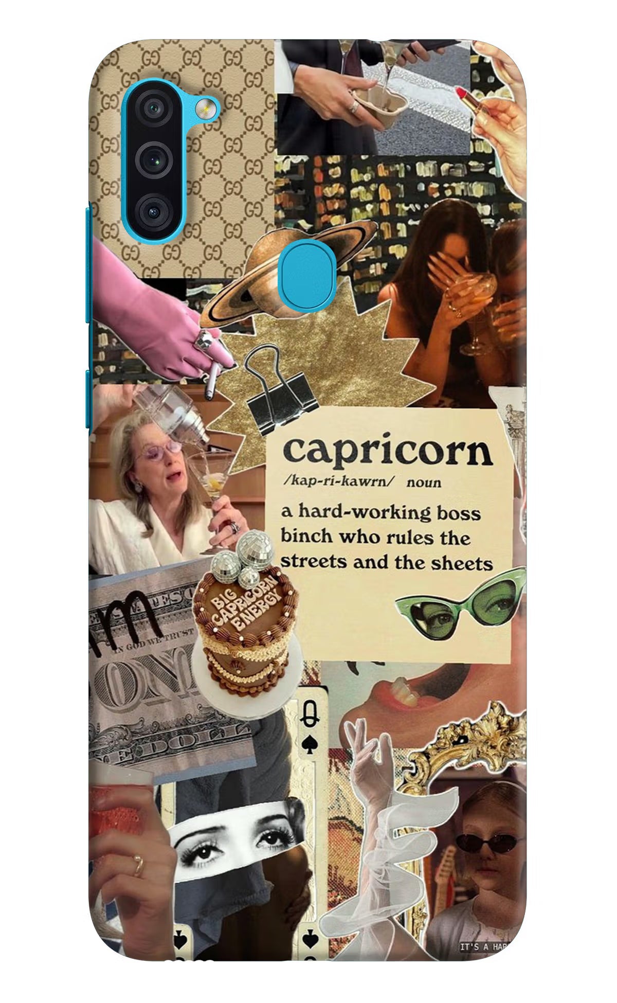 Capricorn Zodiac Samsung M11 Hard Case Back Cover by Casekaro