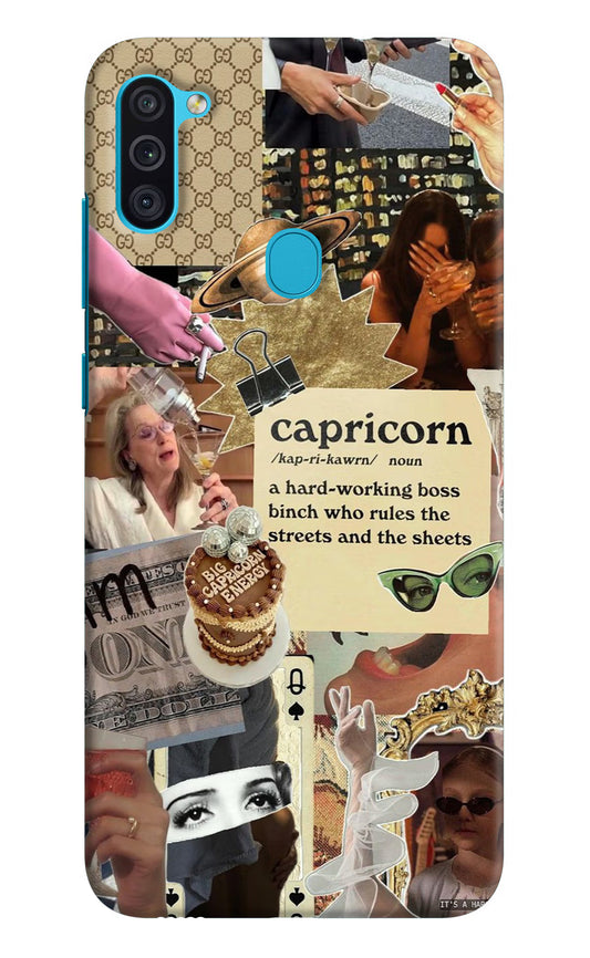 Capricorn Zodiac Samsung M11 Hard Case Back Cover by Casekaro