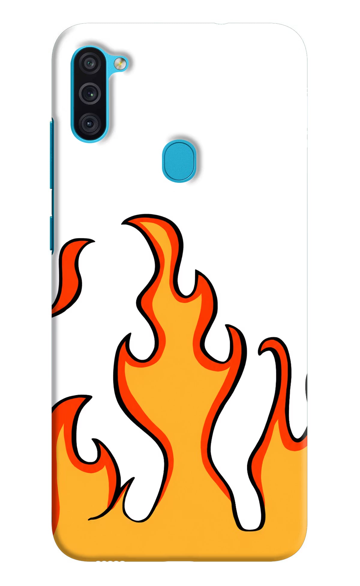 Fired Up – White Samsung M11 Hard Case Back Cover by Casekaro
