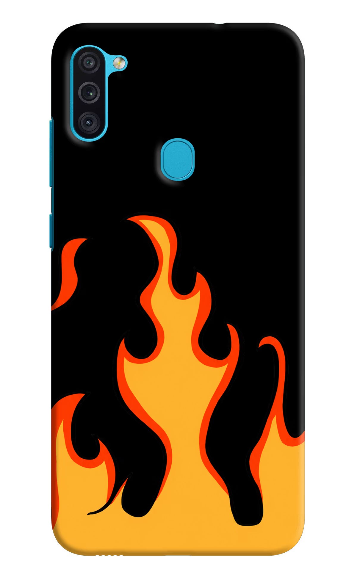 Fired Up – Black Samsung M11 Hard Case Back Cover by Casekaro