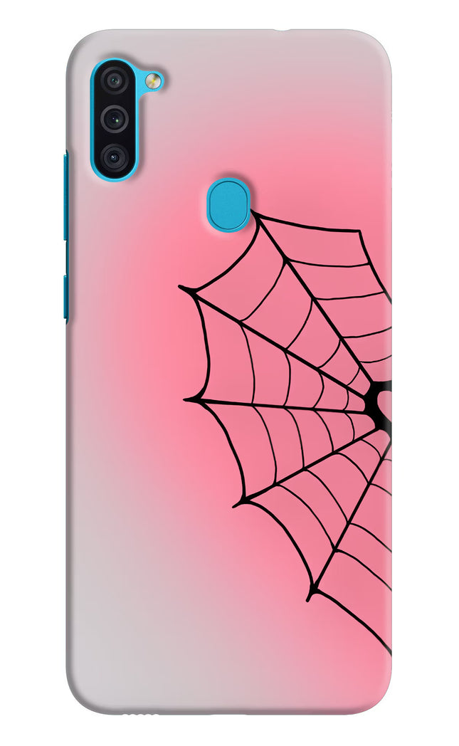 Pink Web Samsung M11 Hard Case Back Cover by Casekaro