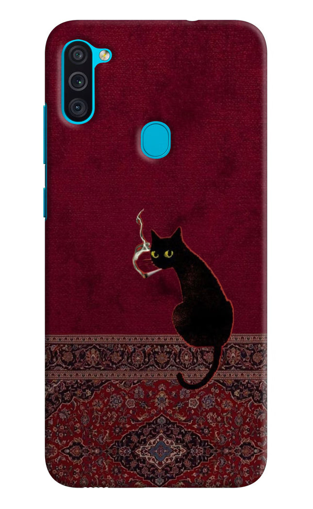 Midnight Cat Samsung M11 Hard Case Back Cover by Casekaro