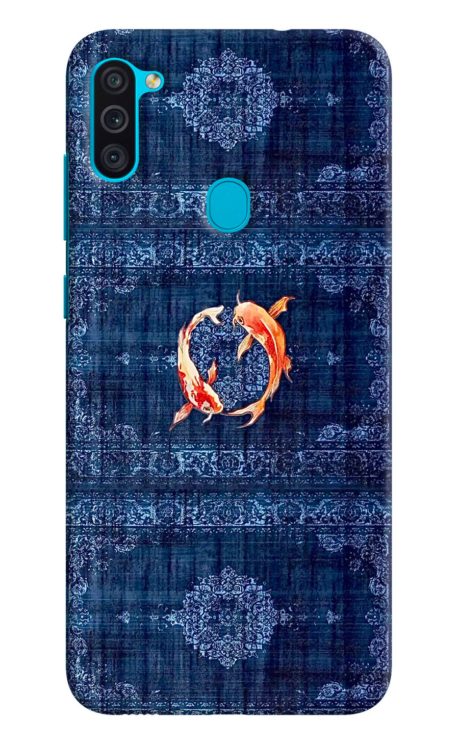 Koi Blue Samsung M11 Back Cover, Hard case