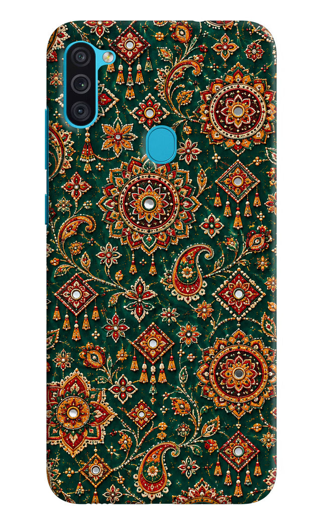 Green Pataka Samsung M11 Hard Case Back Cover by Casekaro
