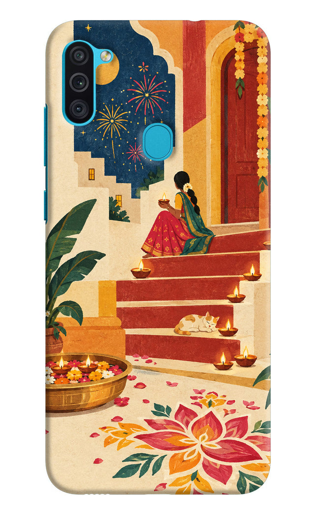 Diwali Rangoli Samsung M11 Back Cover