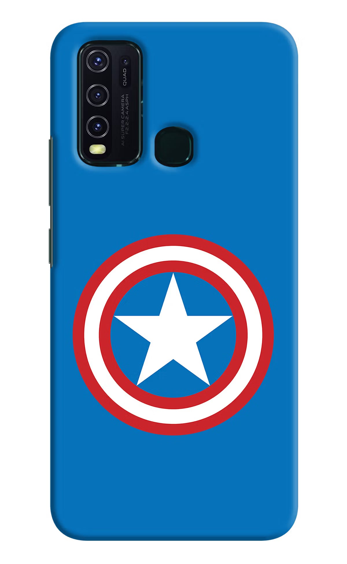 Captain America Logo Vivo Y30/Y50 Hard Case Back Cover by Casekaro