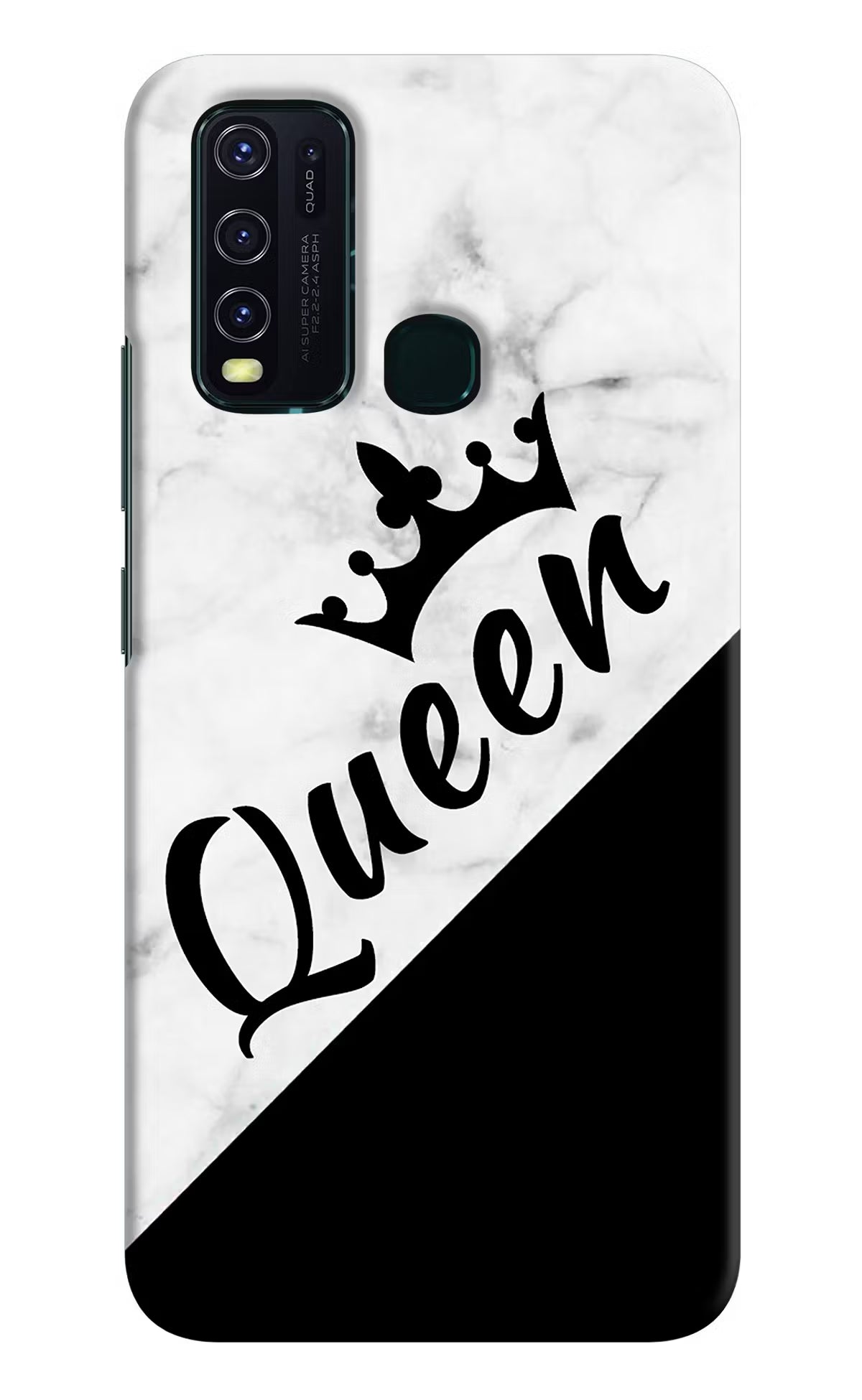Queen Vivo Y30/Y50 Hard Case Back Cover by Casekaro