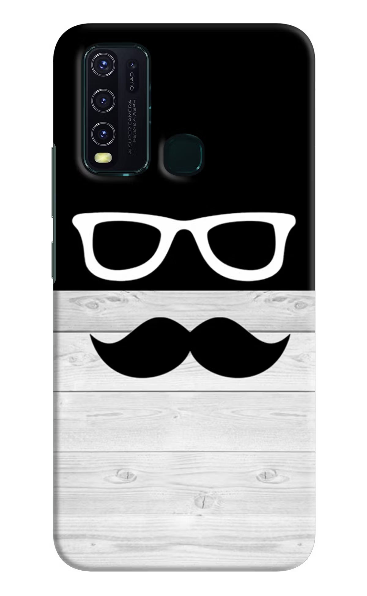 Mustache Vivo Y30/Y50 Hard Case Back Cover by Casekaro