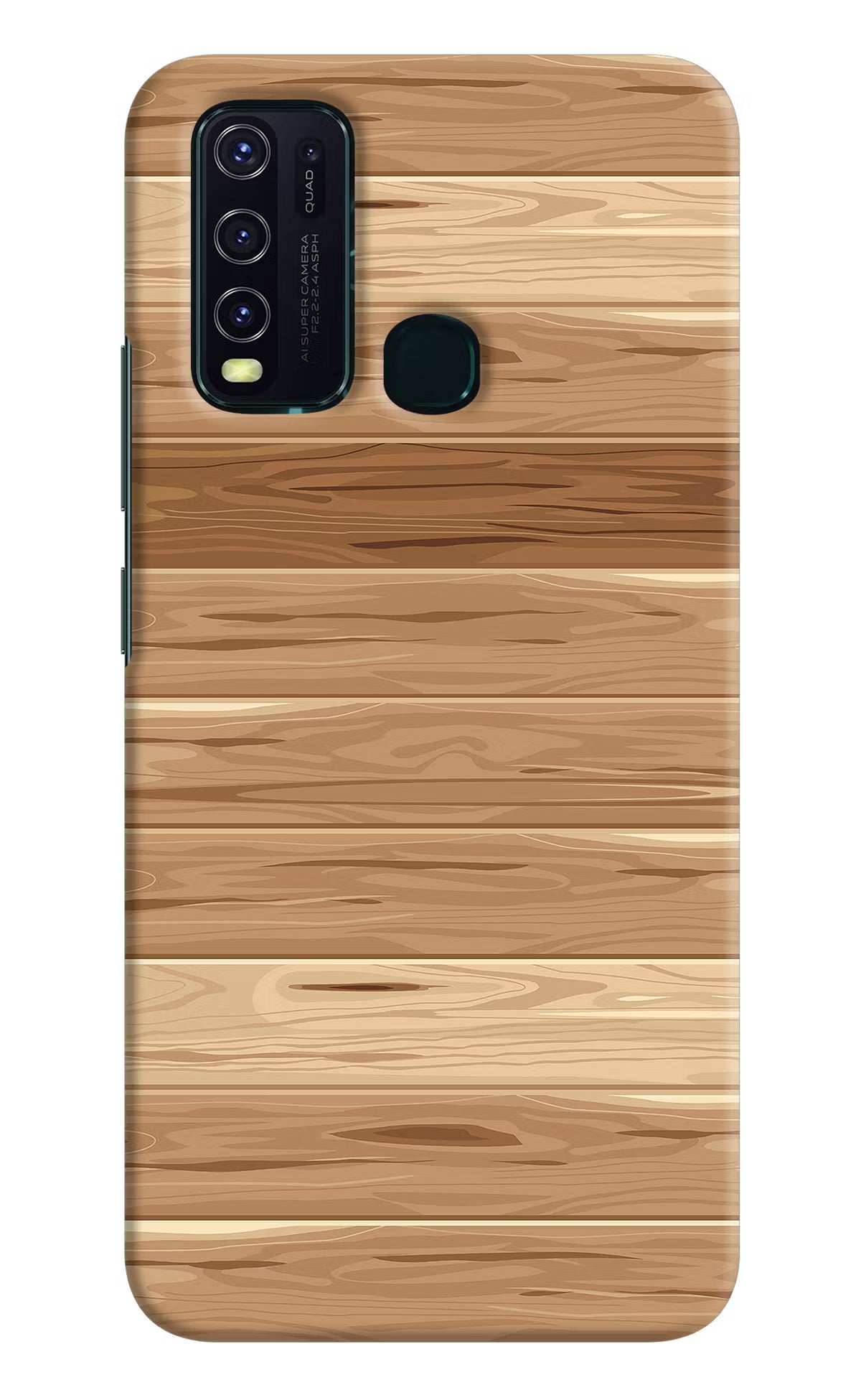 Wooden Vector Vivo Y30/Y50 Hard Case Back Cover by Casekaro