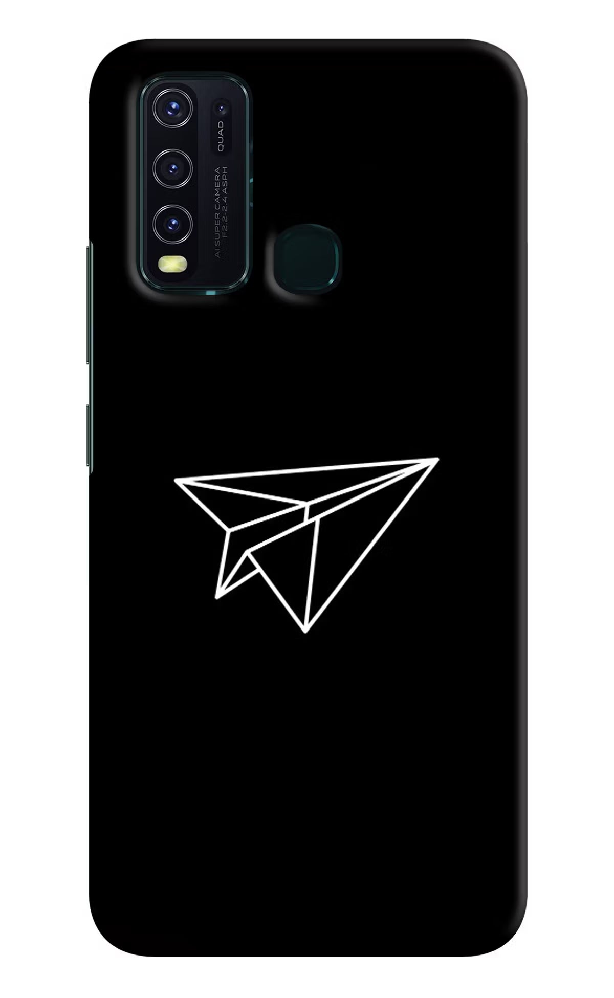 Paper Plane White Vivo Y30/Y50 Hard Case Back Cover by Casekaro