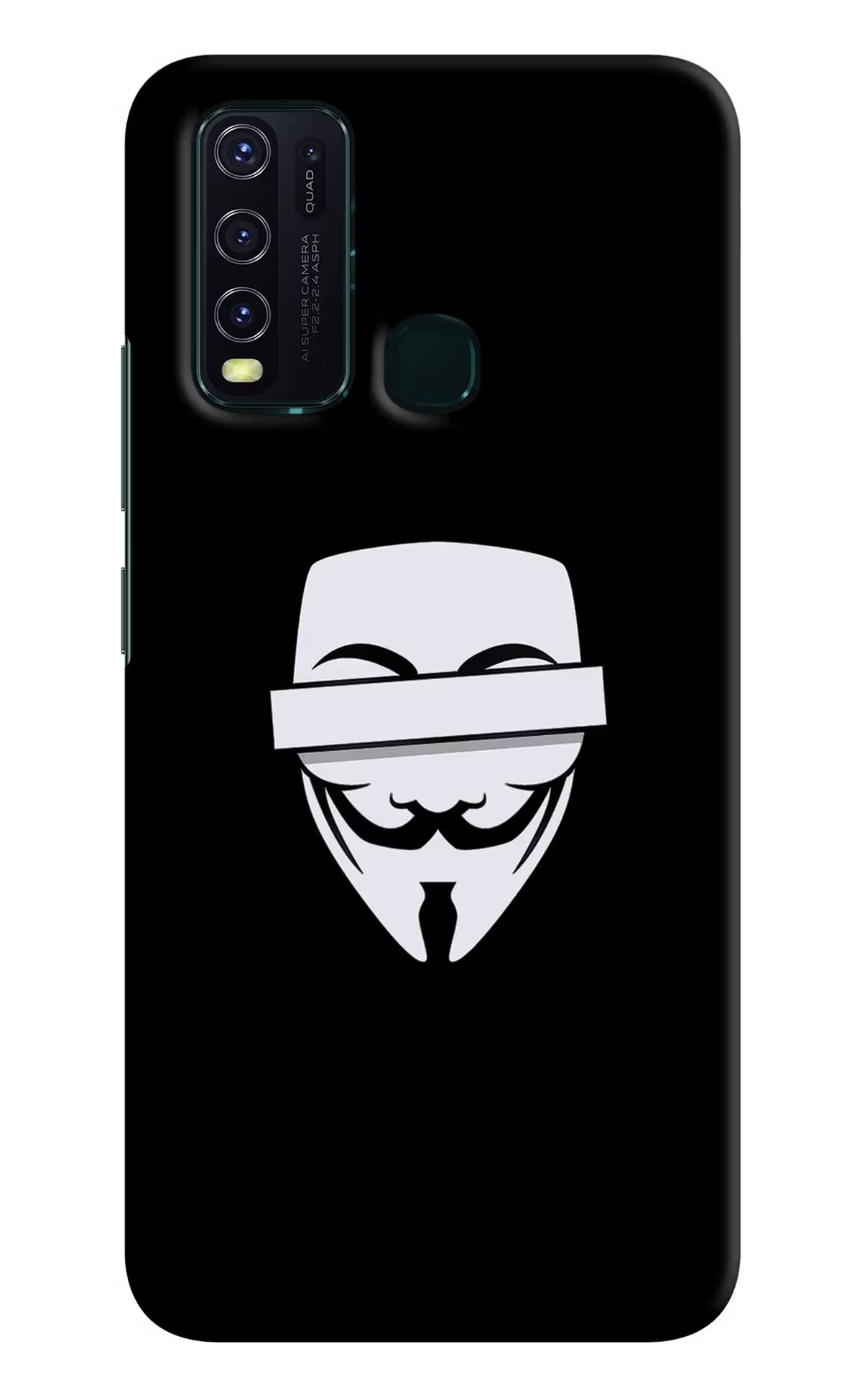 Anonymous Face Vivo Y30/Y50 Hard Case Back Cover by Casekaro